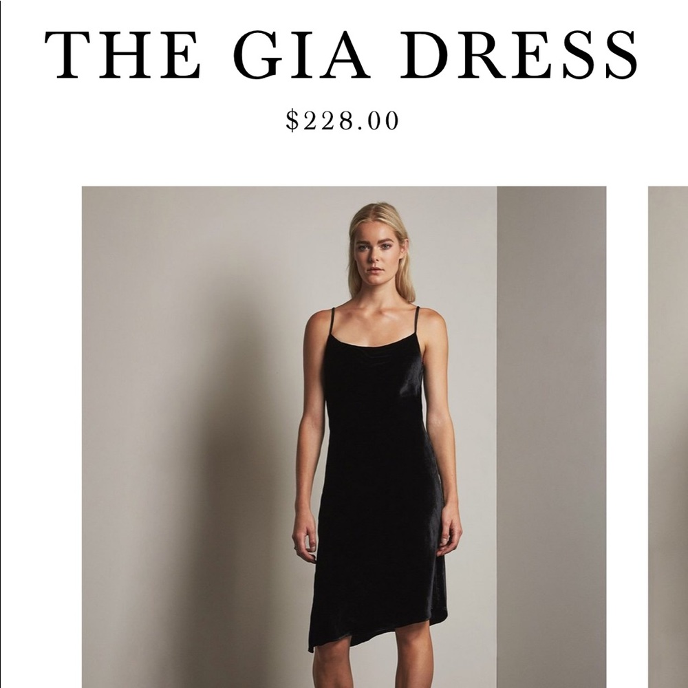 Stunning AG Gia True Black Velvet Dress